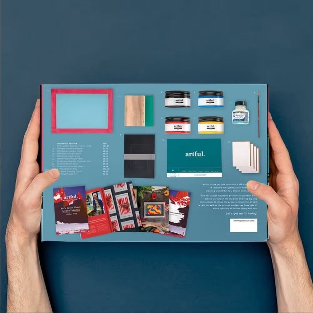 Artful Let's Learn Screen Printing Beginner Screen Printing Art Craft Kit - Picture 3 of 7